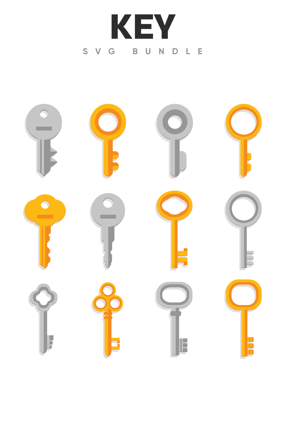 Diverse of silver and gold keys.