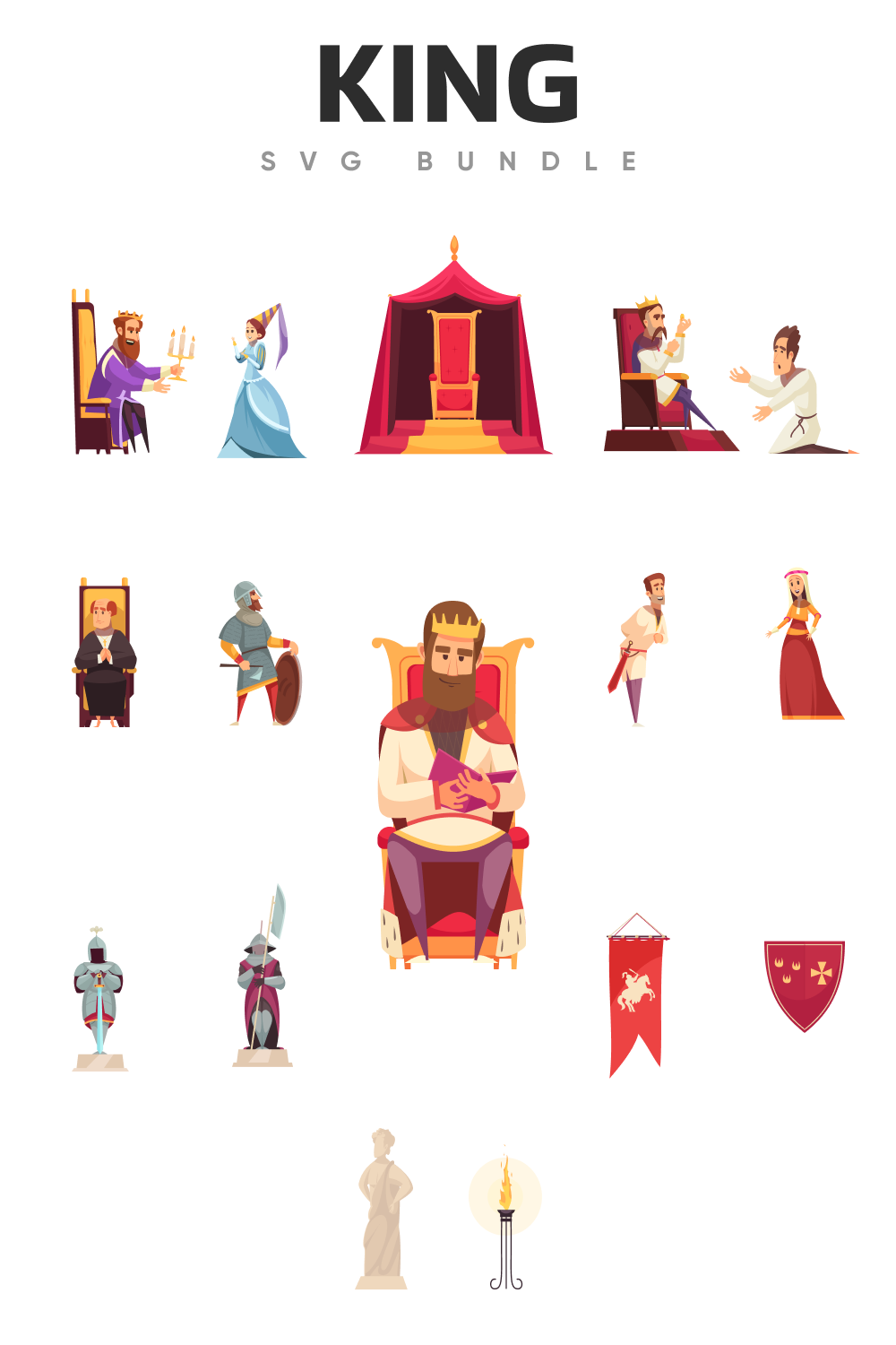 Some elements for the king illustration.
