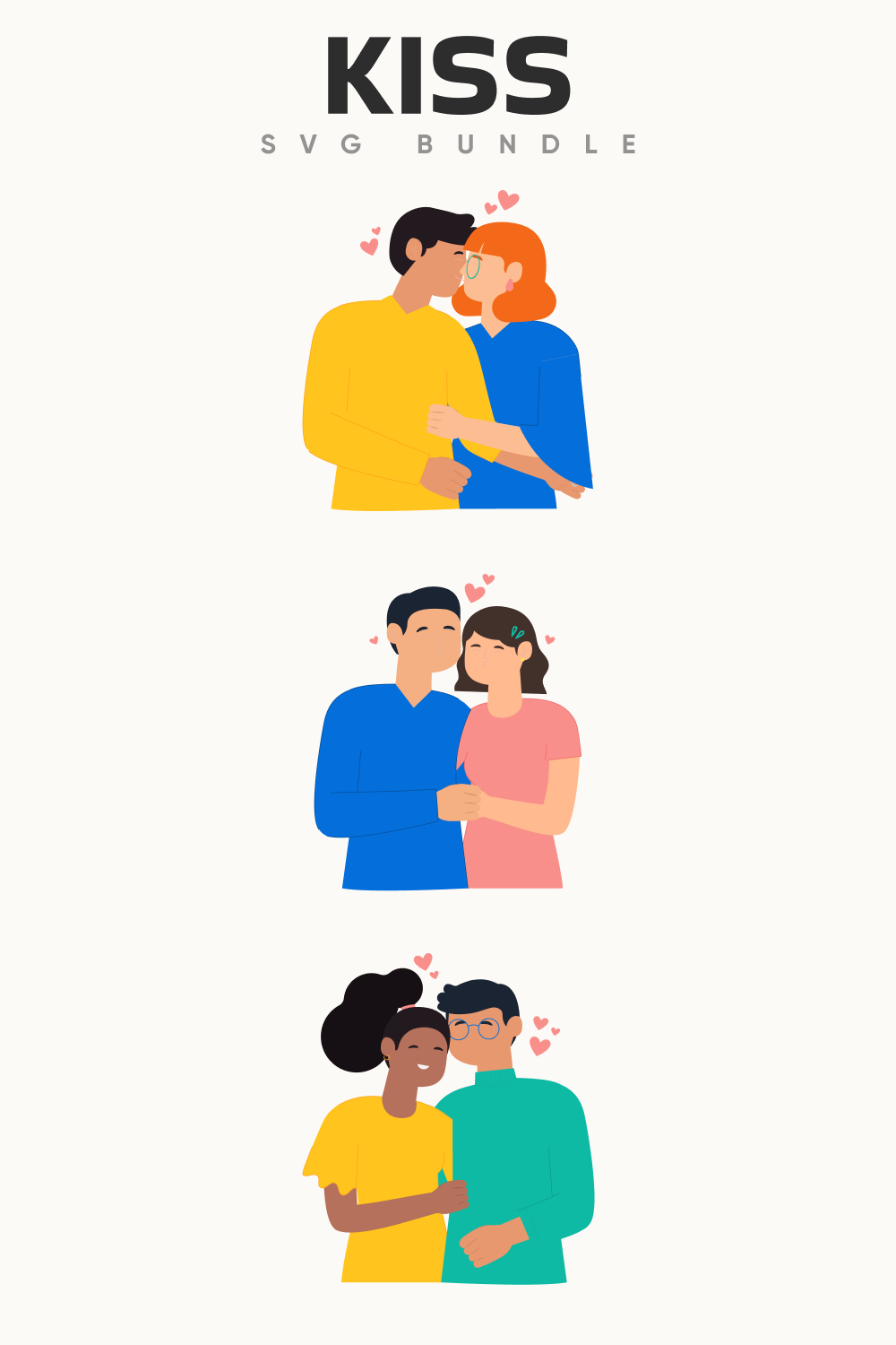 Colorful love couple.