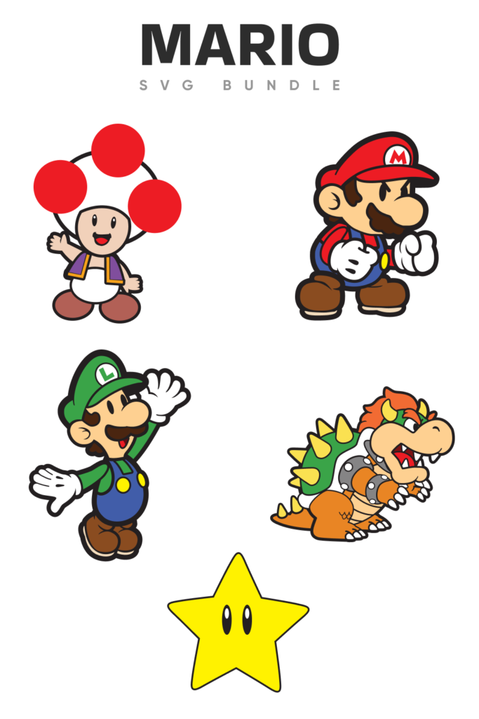 5 Super Mario SVG Designs – MasterBundles