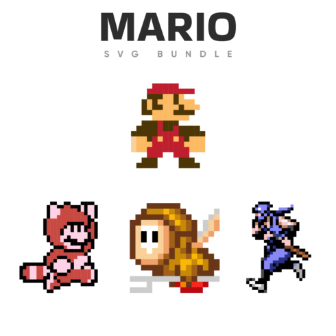 Mario svg bundle.