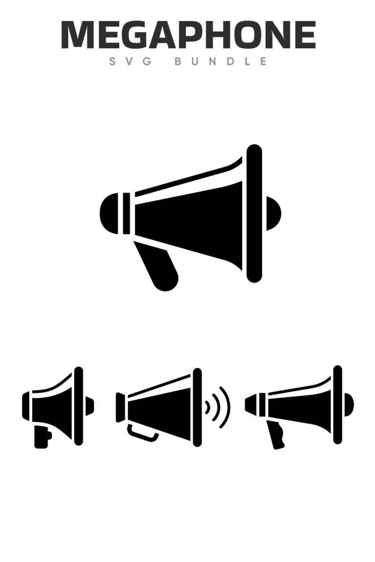 4 Megaphone SVG Files MasterBundles