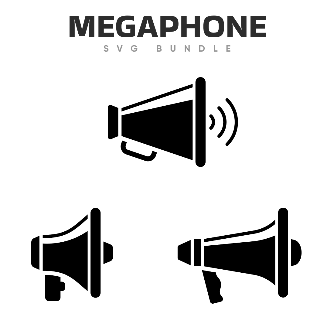 Megaphone svg bundle.