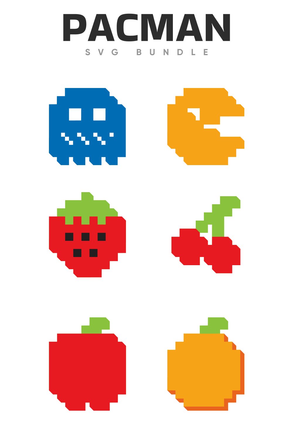 Fruits in a pacman style.