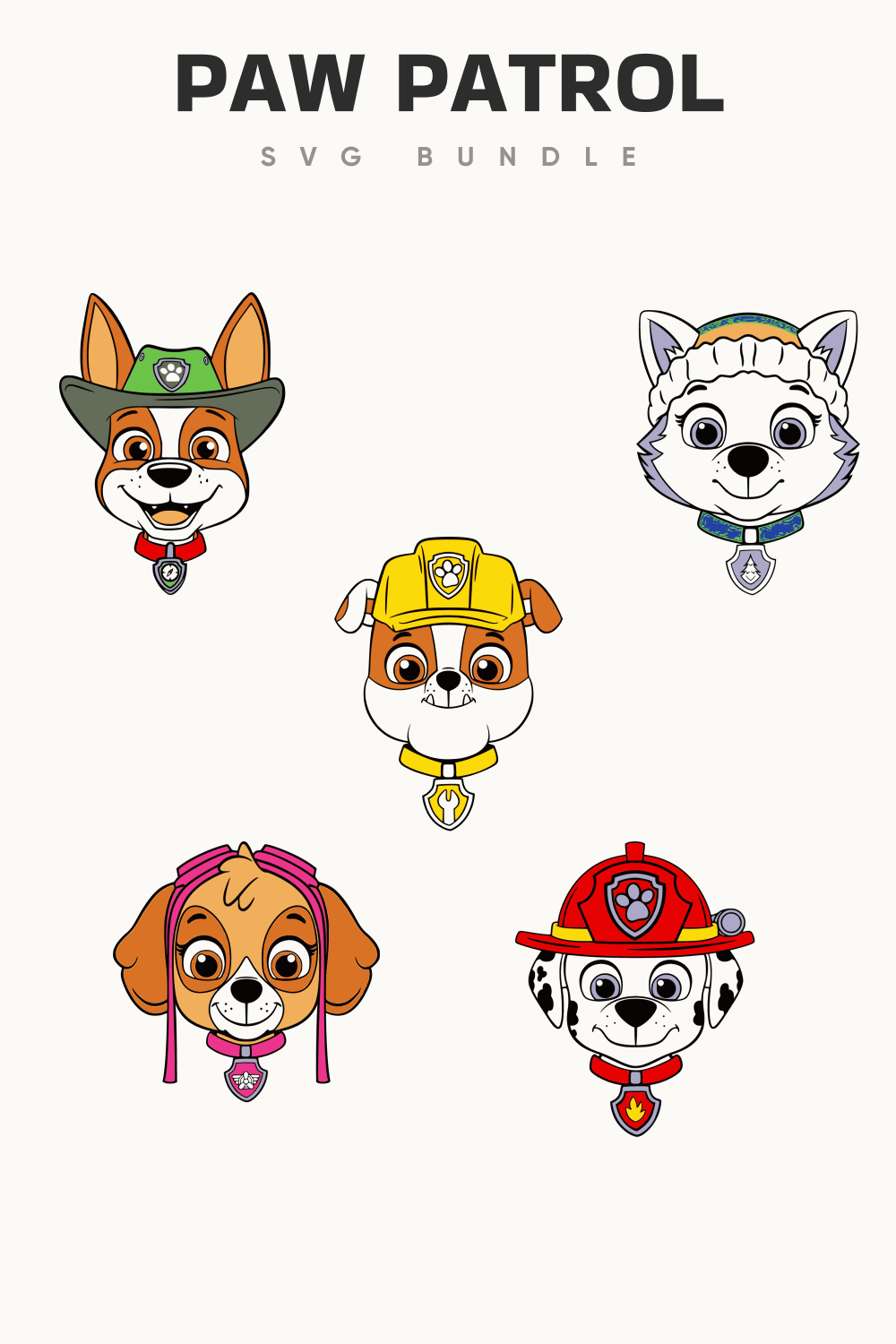 All characters of the paw patrol.