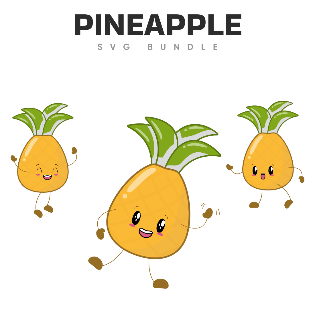 Pineapple svg bundle.