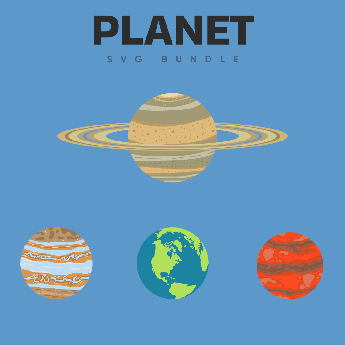 Planet svg bundle.