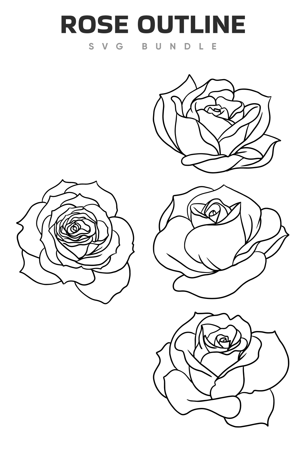 Detailed Rose Icon PNG & SVG Design For T-Shirts