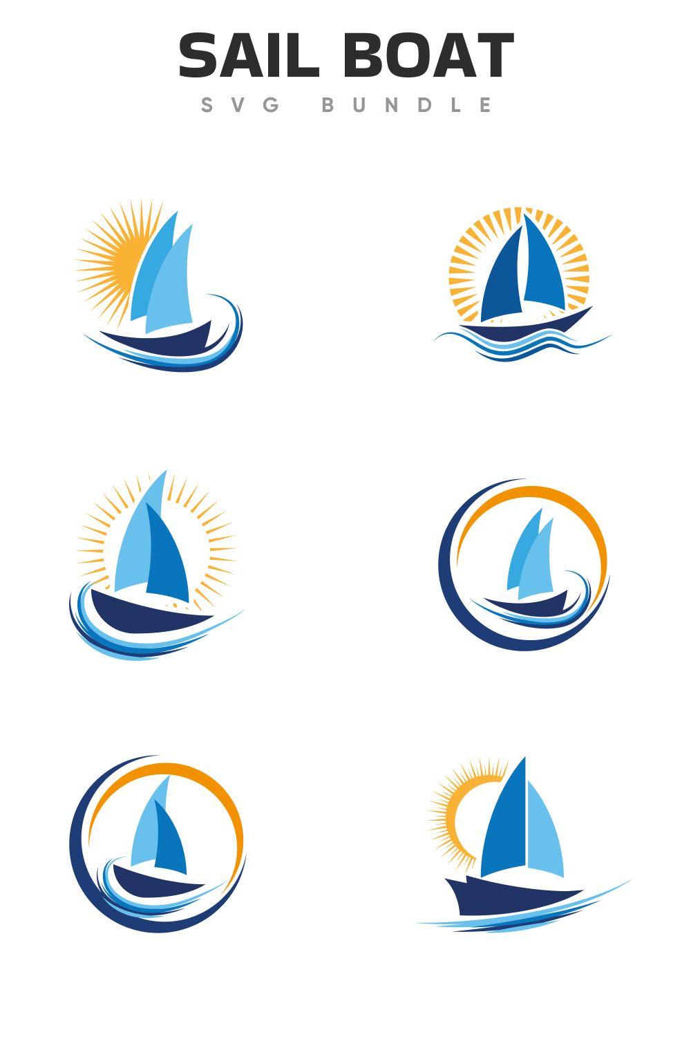 Interesting blue sail boats.