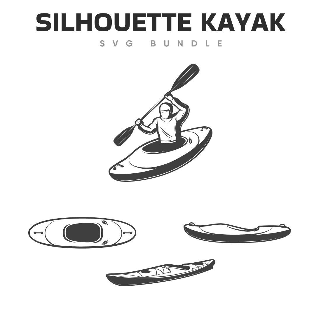 silhouette kayak svg.