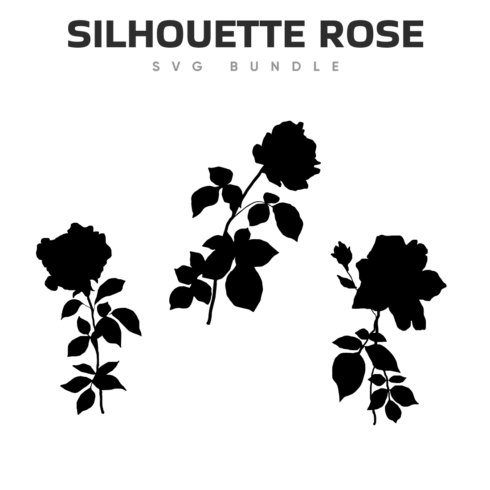 Images with silhouette rose svg.