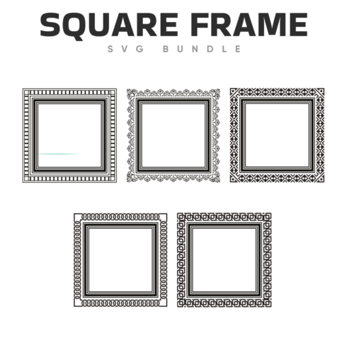 Square frame svg bundle .