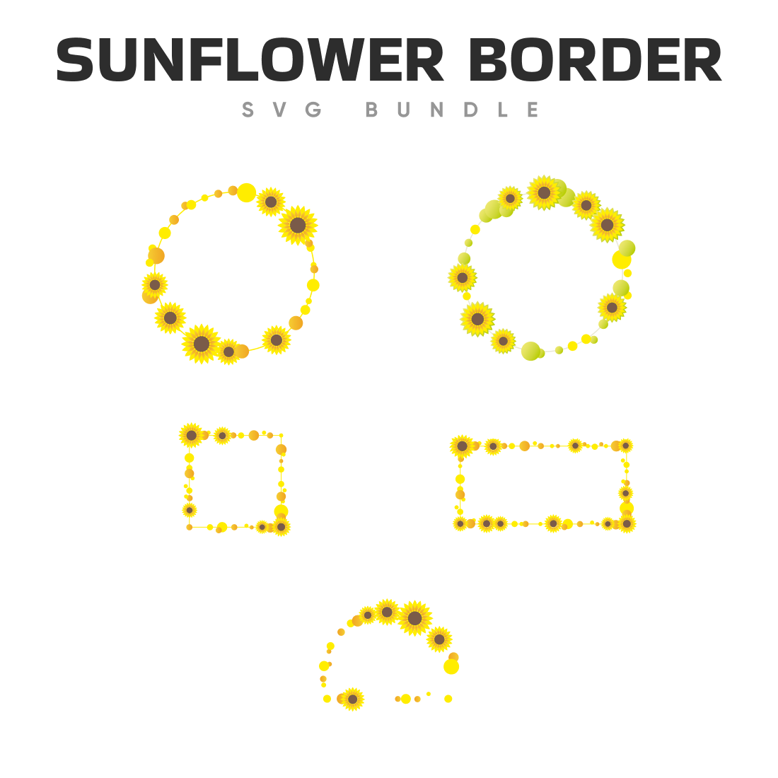 sunflower border svg.