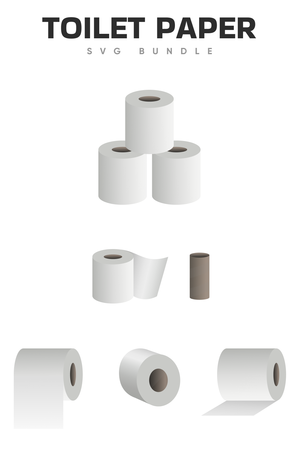 Some options of the toilet paper.