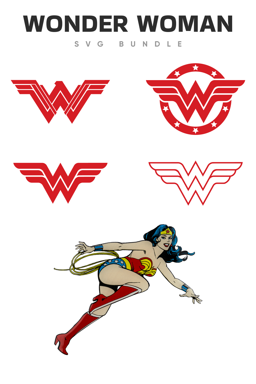 Diverse of the Wonder Women logos.