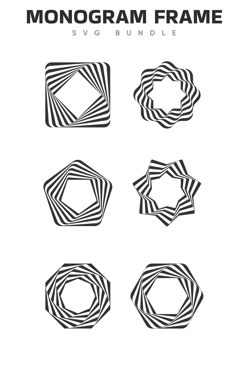 Monogram Frame SVG Designs – MasterBundles