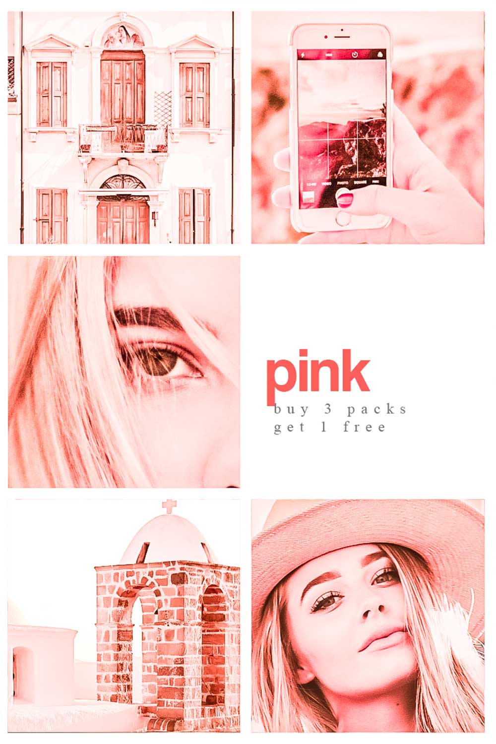 Bright Pink Wedding Lightroom Presets Pinterest Image.