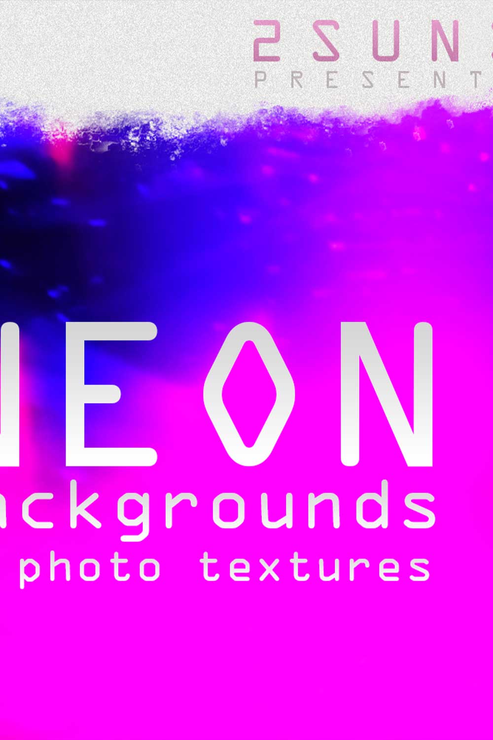 Neon Holographic Digital Background Overlay Pinterest Image.