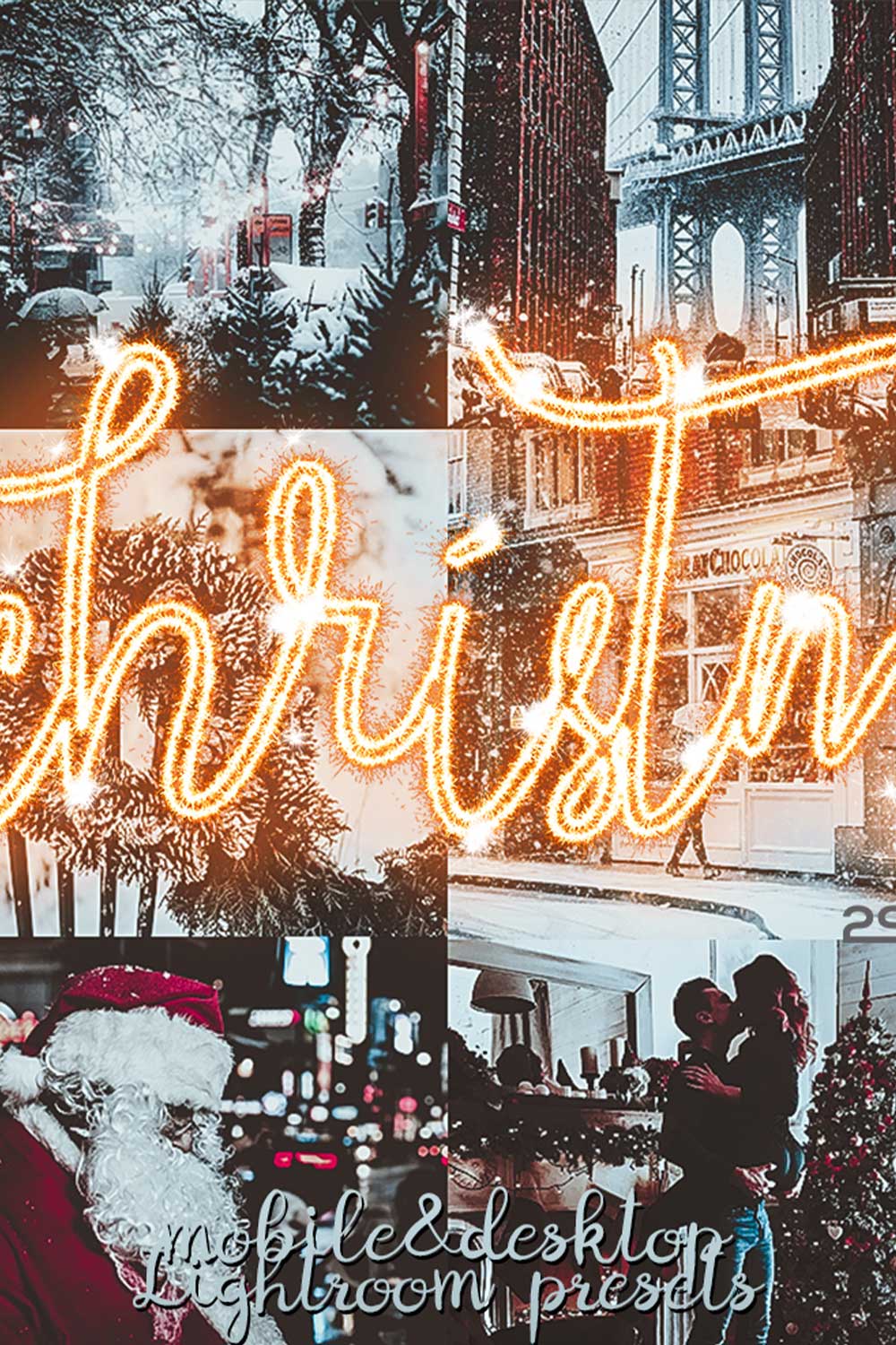 Bright Christmas And New Year Winter Lightroom Presets Pinterest Image.