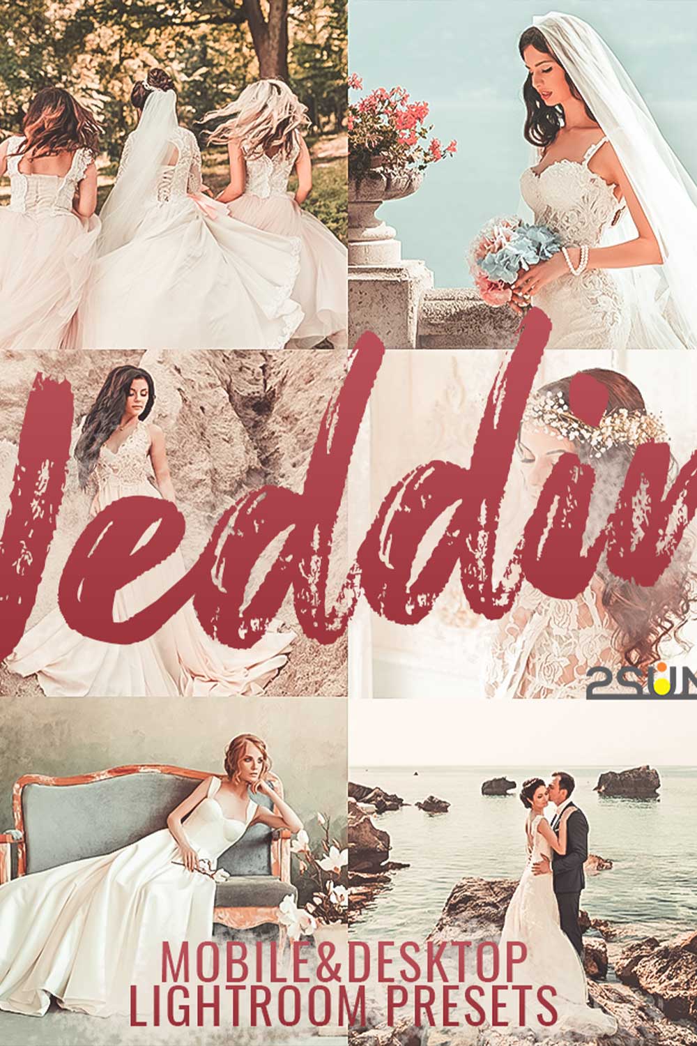 Bright Wedding Instagram Lightroom Presets Pinterest Image.