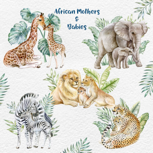 Watercolor African Moms and Babies cover image.