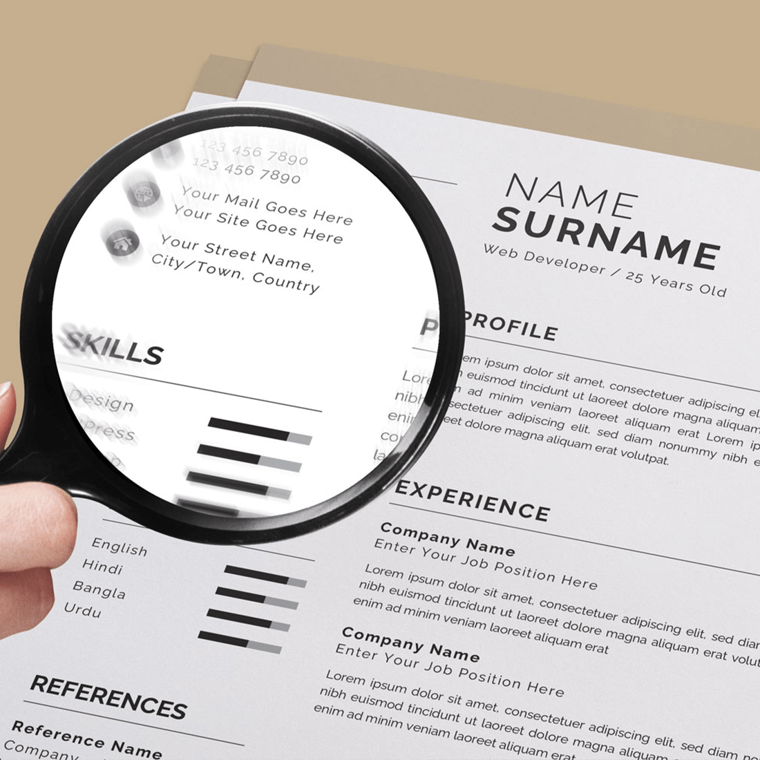 Creative Resume Vector Minimalist Design Template Layout previews.