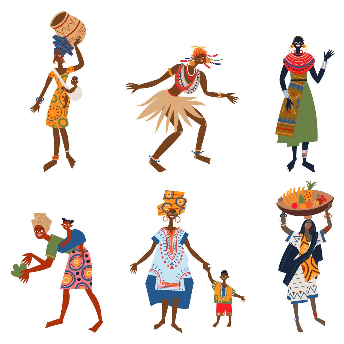 Afro woman svg bundle cover.