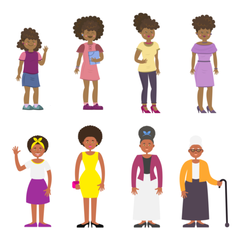 8 Afro Woman Clipart Color SVG Designs – MasterBundles