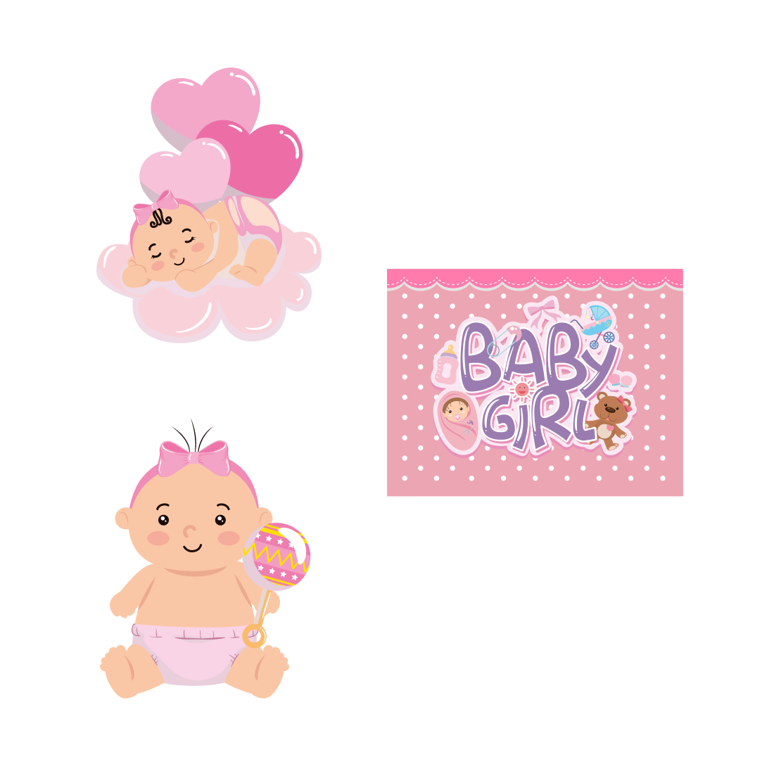 baby girl svg cover.