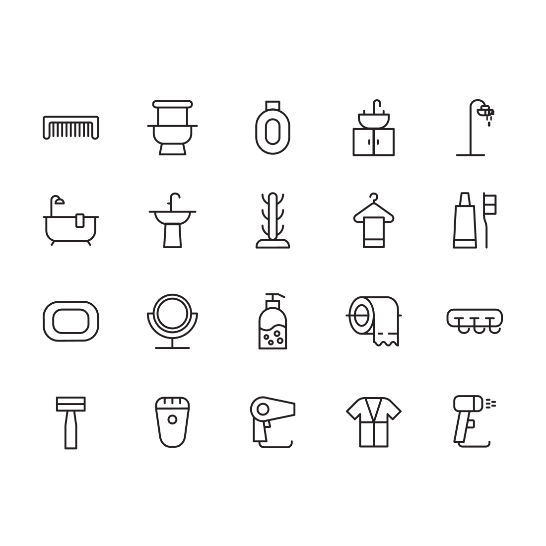 Bathroom svg bundle cover.