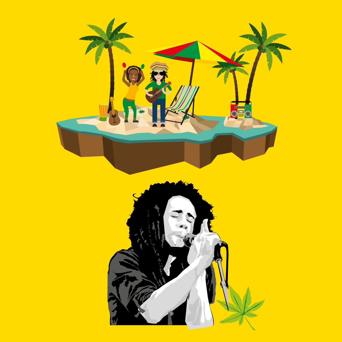 Images with Bob Marley SVG cover.