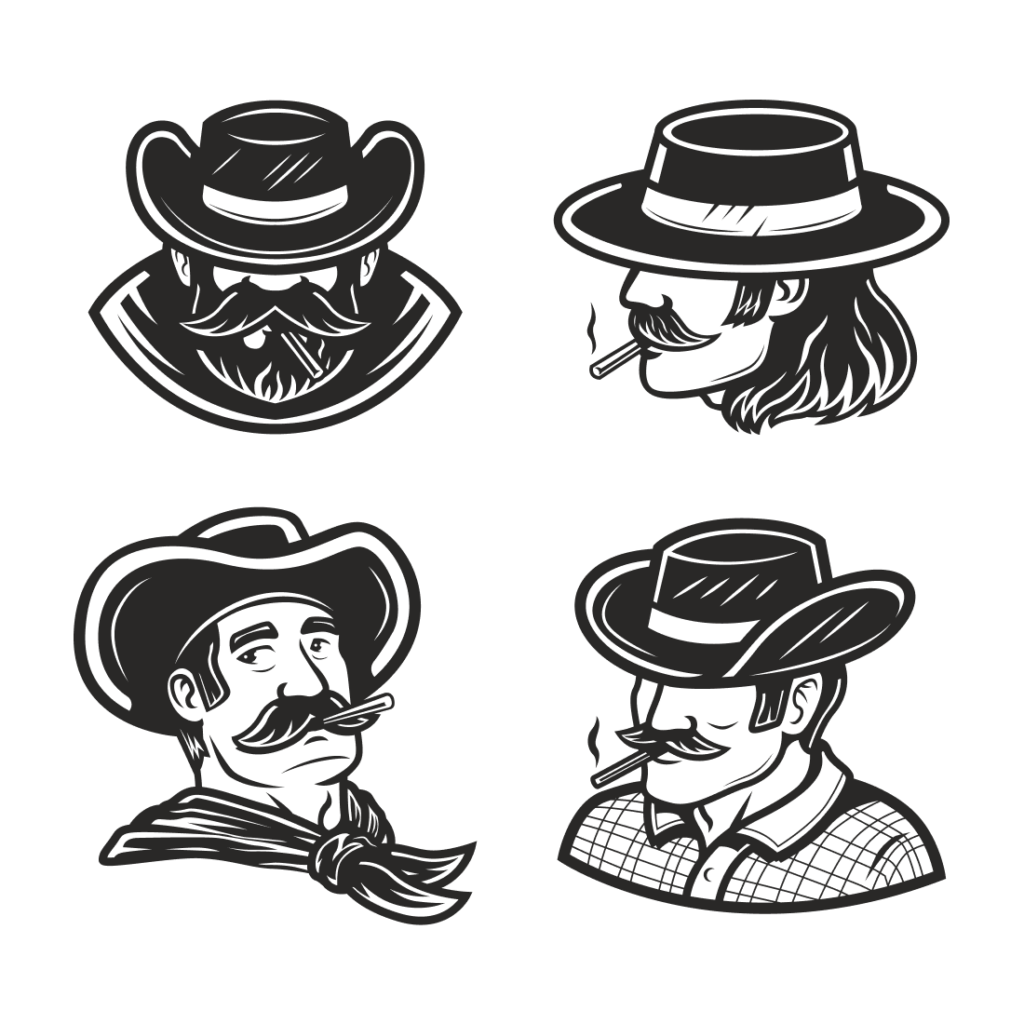 Cowboy Hat Clipart Black and White SVG Designs – MasterBundles