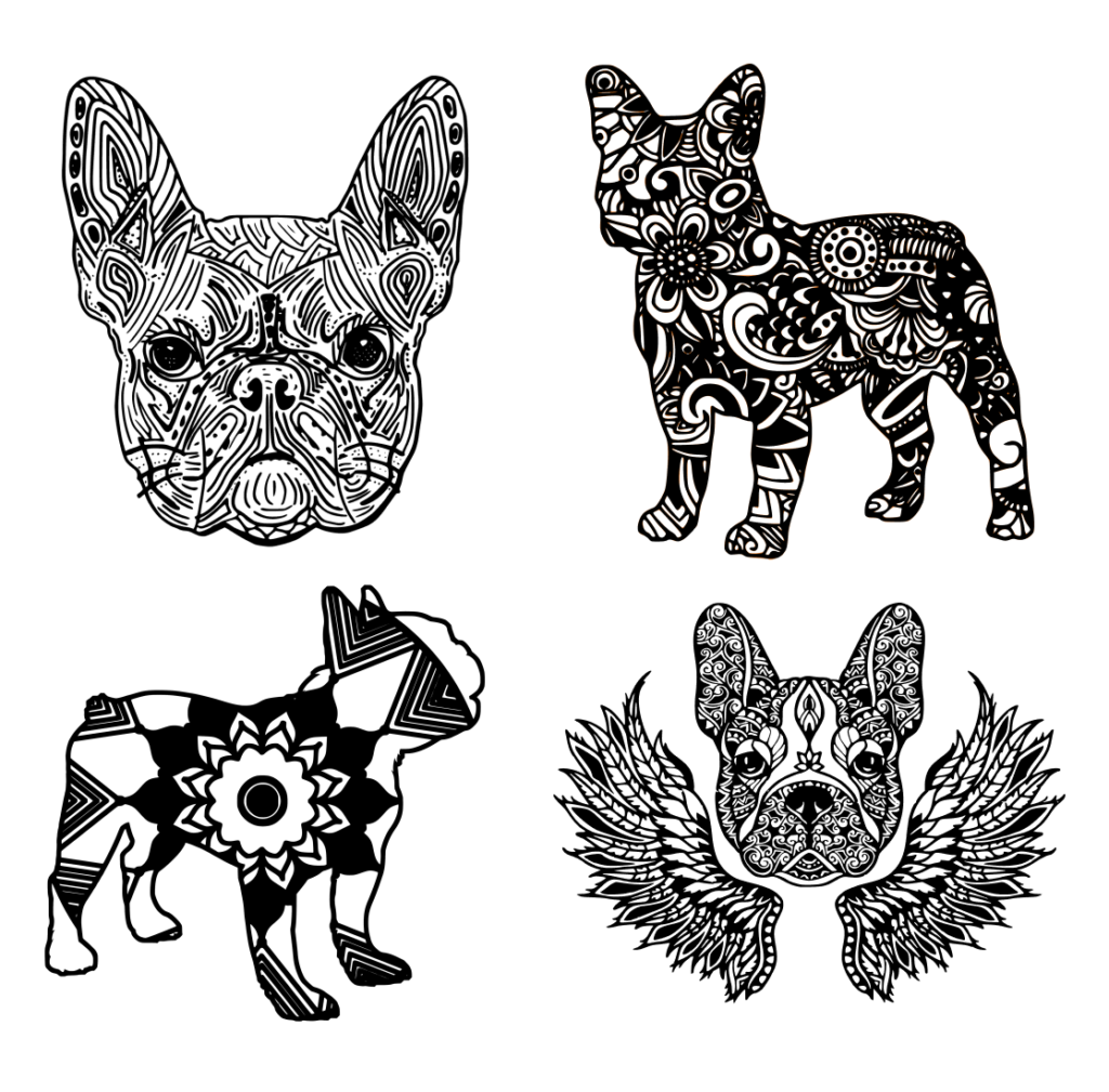 French Bulldog Mandala SVG Designs MasterBundles