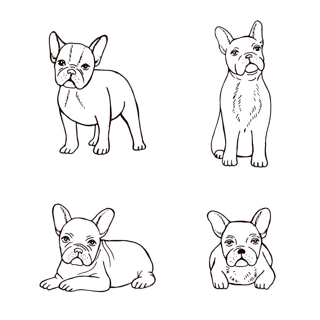 french bulldog silhouette svg cover.