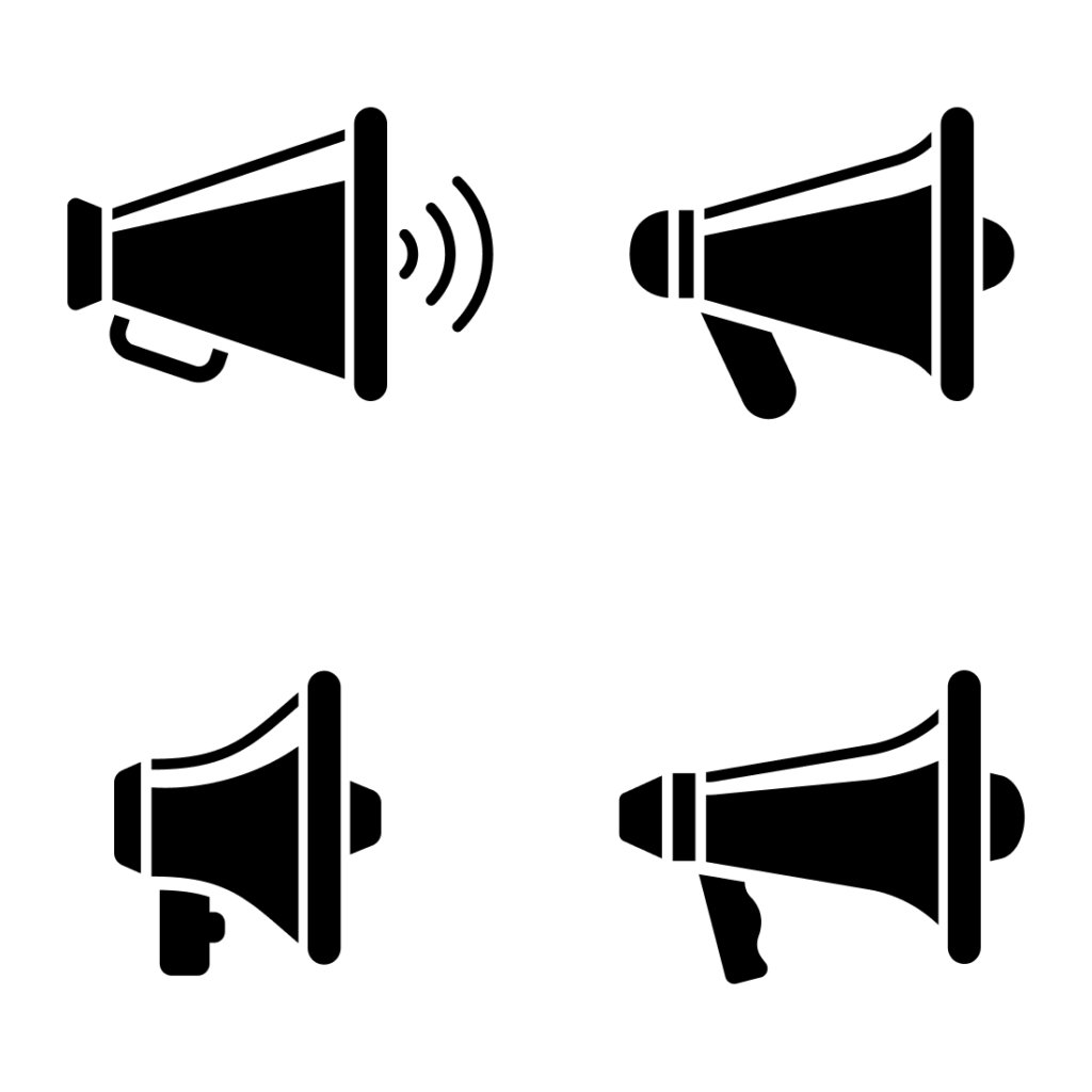 4 Megaphone SVG Files MasterBundles
