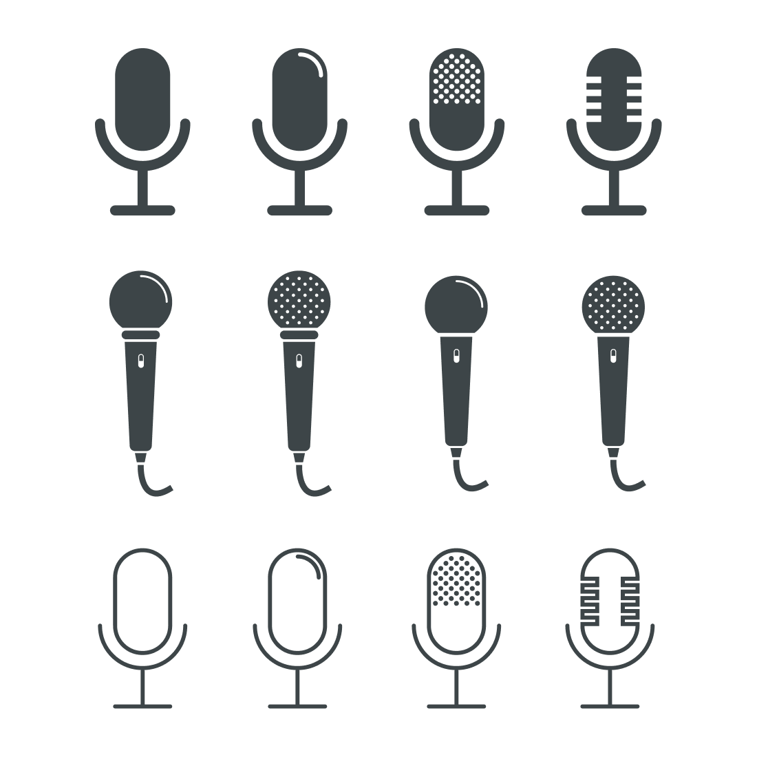 Microphone svg bundle cover.