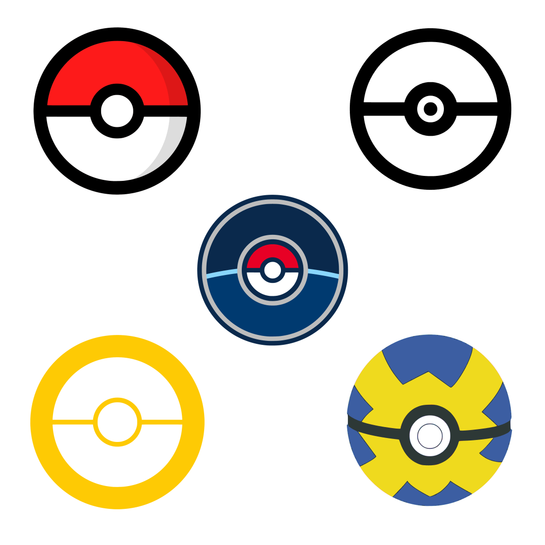 Pokeball icon in gray color Royalty Free Vector Image