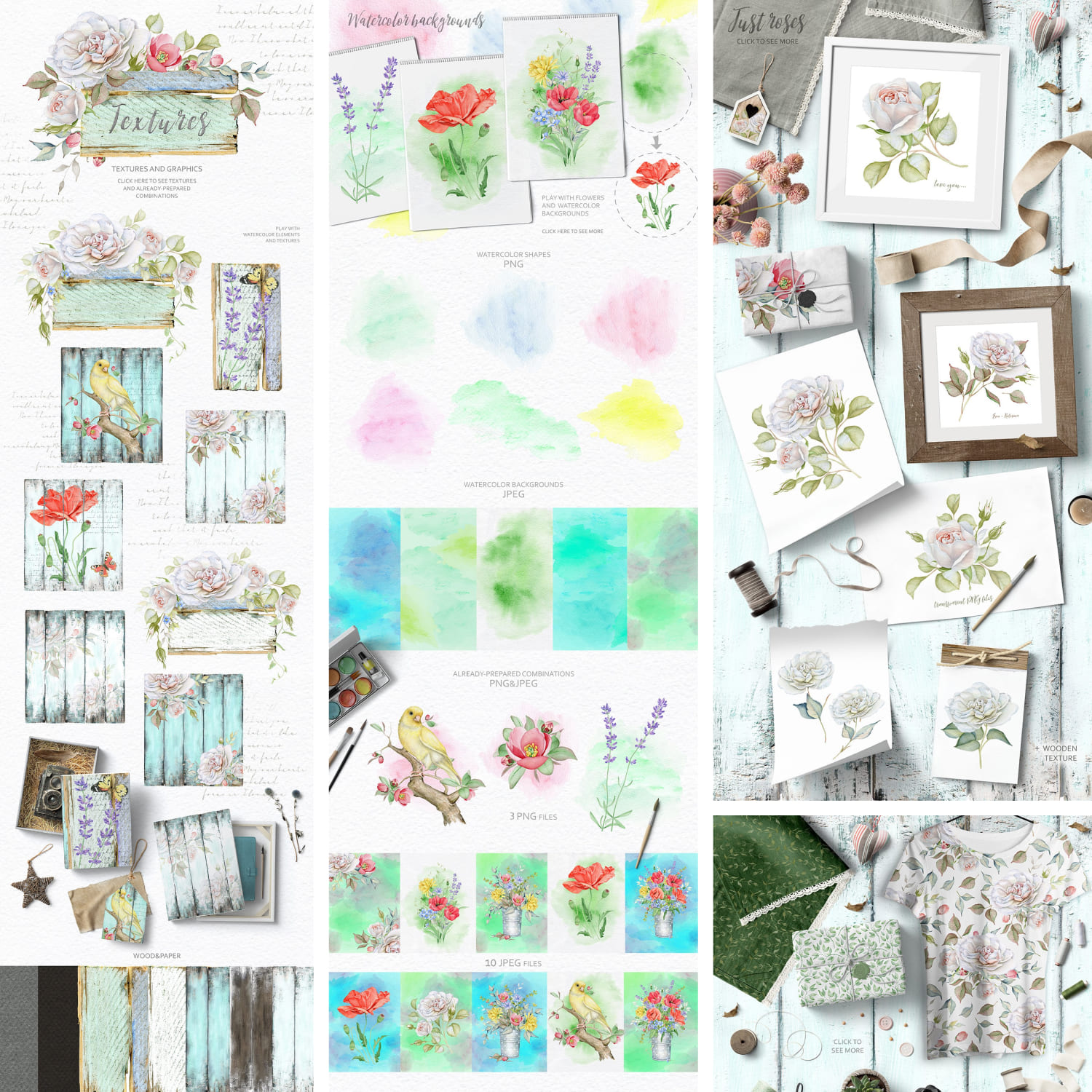 15% OFF Watercolor Floral Collection cover.