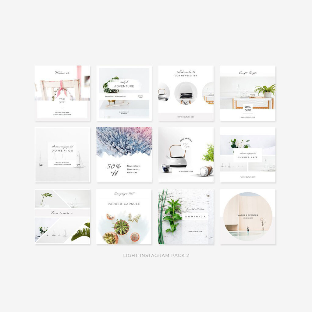 Light Instagram Bundle - MasterBundles