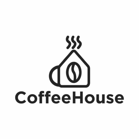 Coffee house logo in a black.