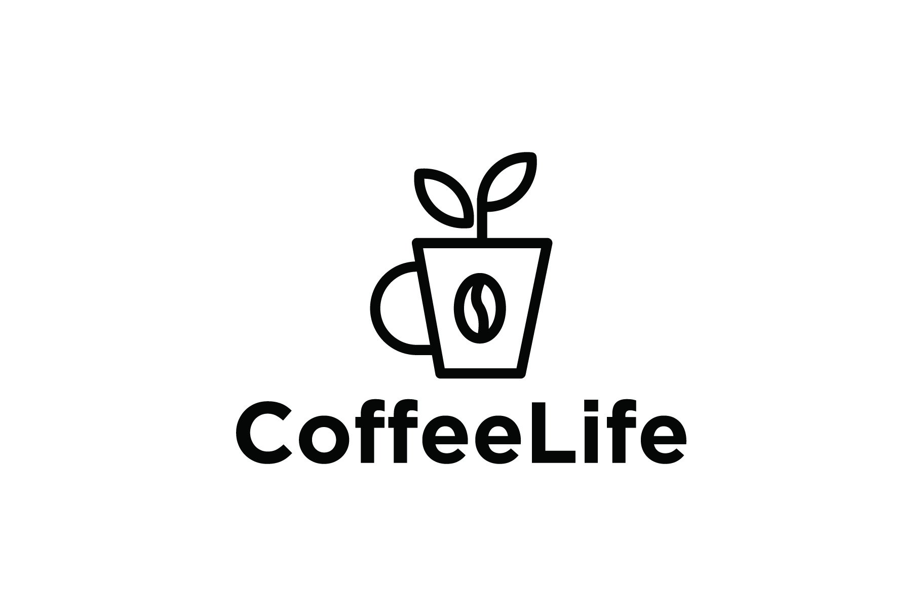 Outline coffee logo.