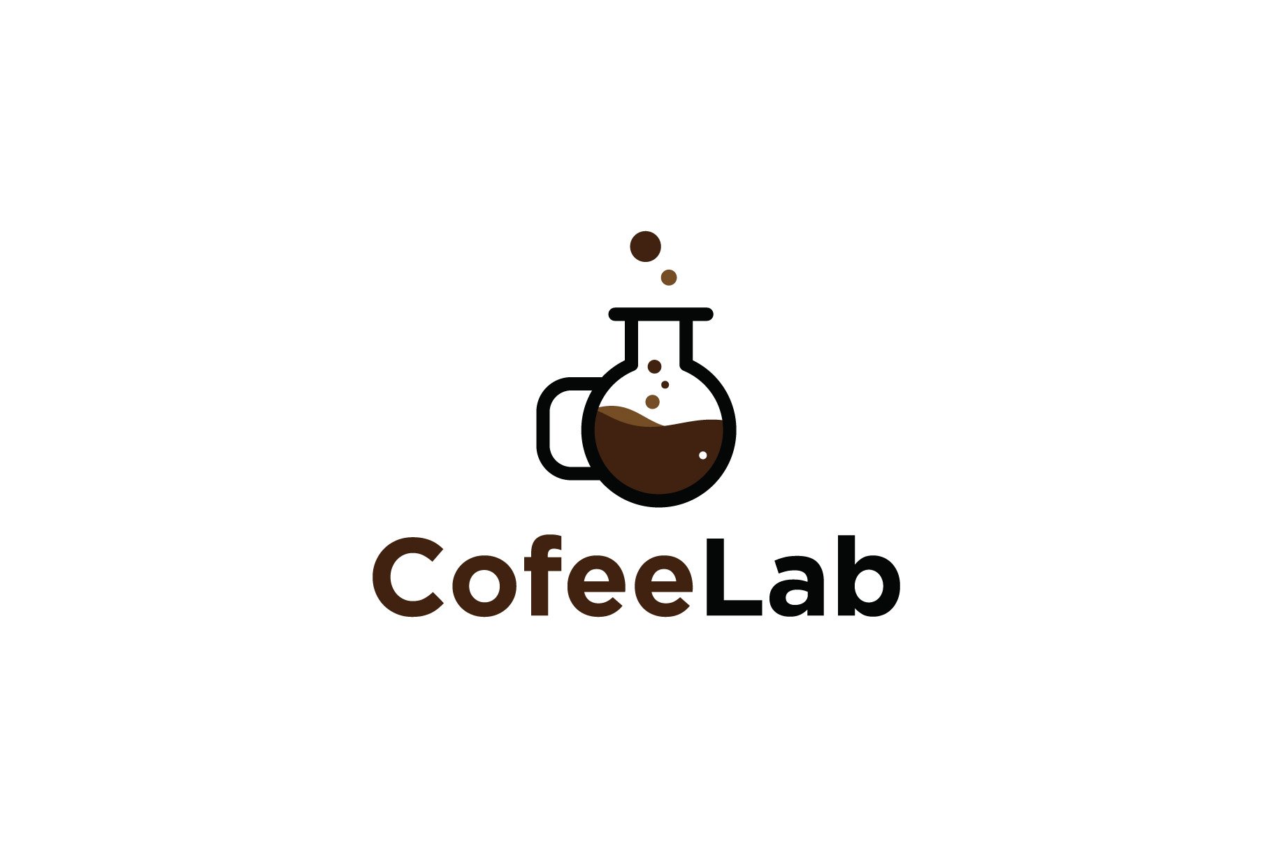Lab with brown coffee for logo.