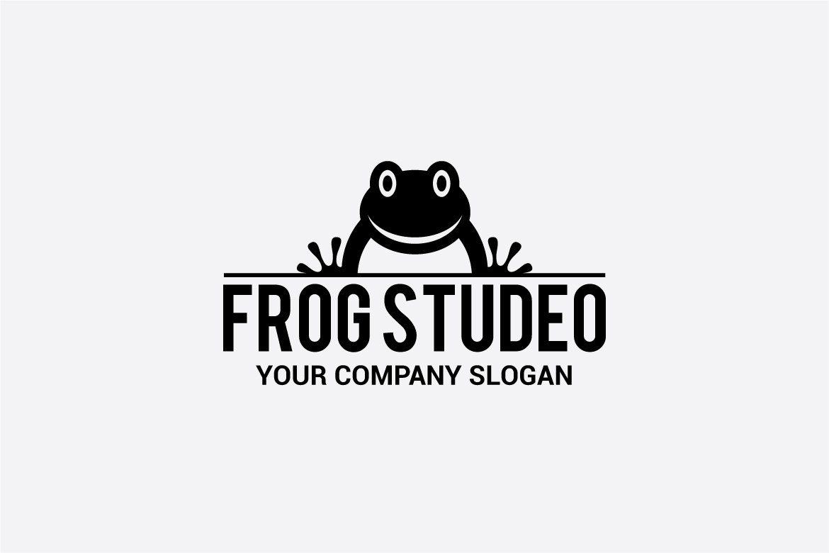 Black frog logo.