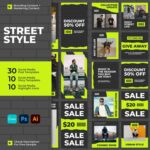 Street Style Story and Icon Social Media Template Cover Image.