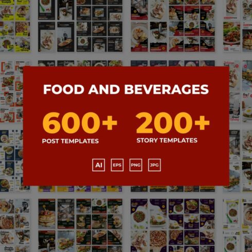 Social Media Bundle Template for Food and Beverages, Restaurant cover image.