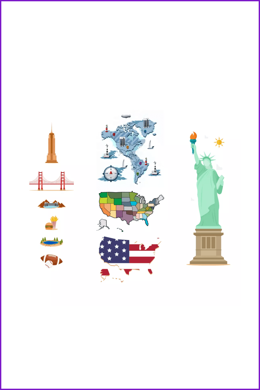 6 America SVG designs.