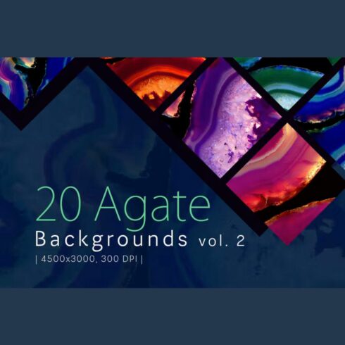 20 Agate Backgrounds vol. 2 cover image.