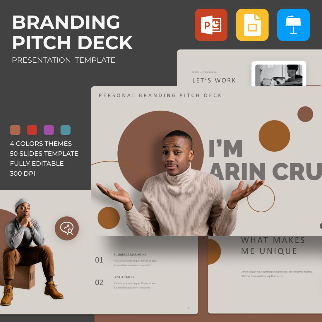 Branding Pitch Deck Presentation Template.