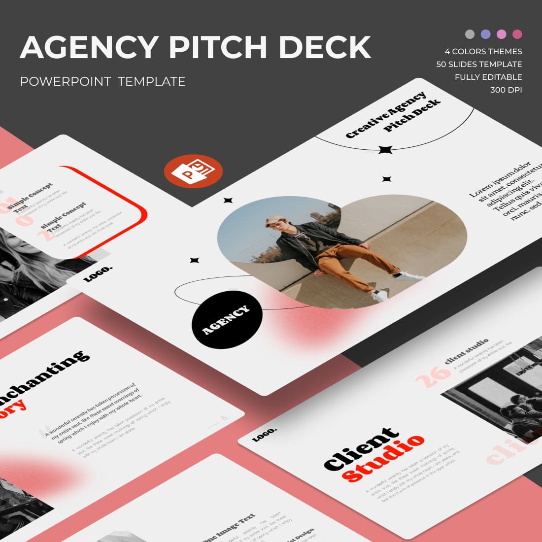 Agency Pitch Deck Powerpoint Template.