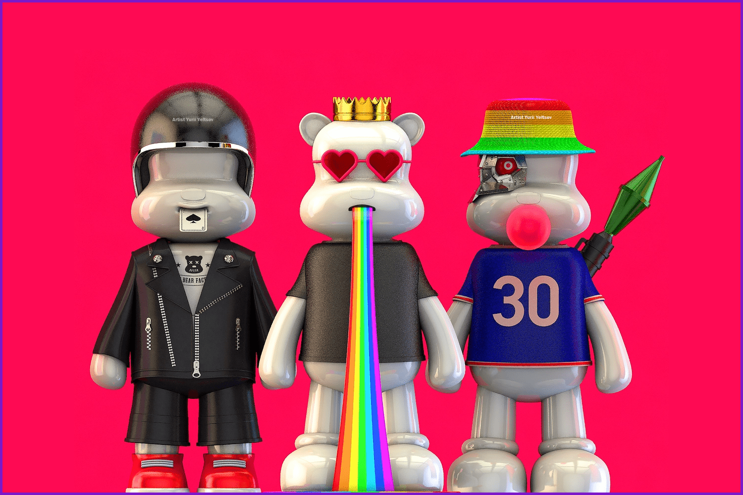 Colorful hypebears by Yurii.